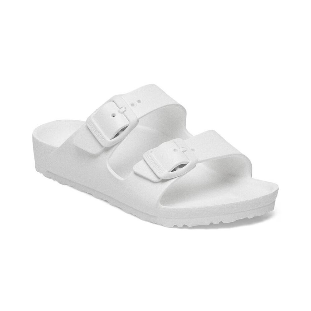 Birkenstock Sandals Kids 10-10.5 White Arizona Slides Flat Buckle Beachy Light - Picture 1 of 13